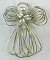 Angel Pin with Pearl Beads - Silver Angel Pin with Pearl Beads