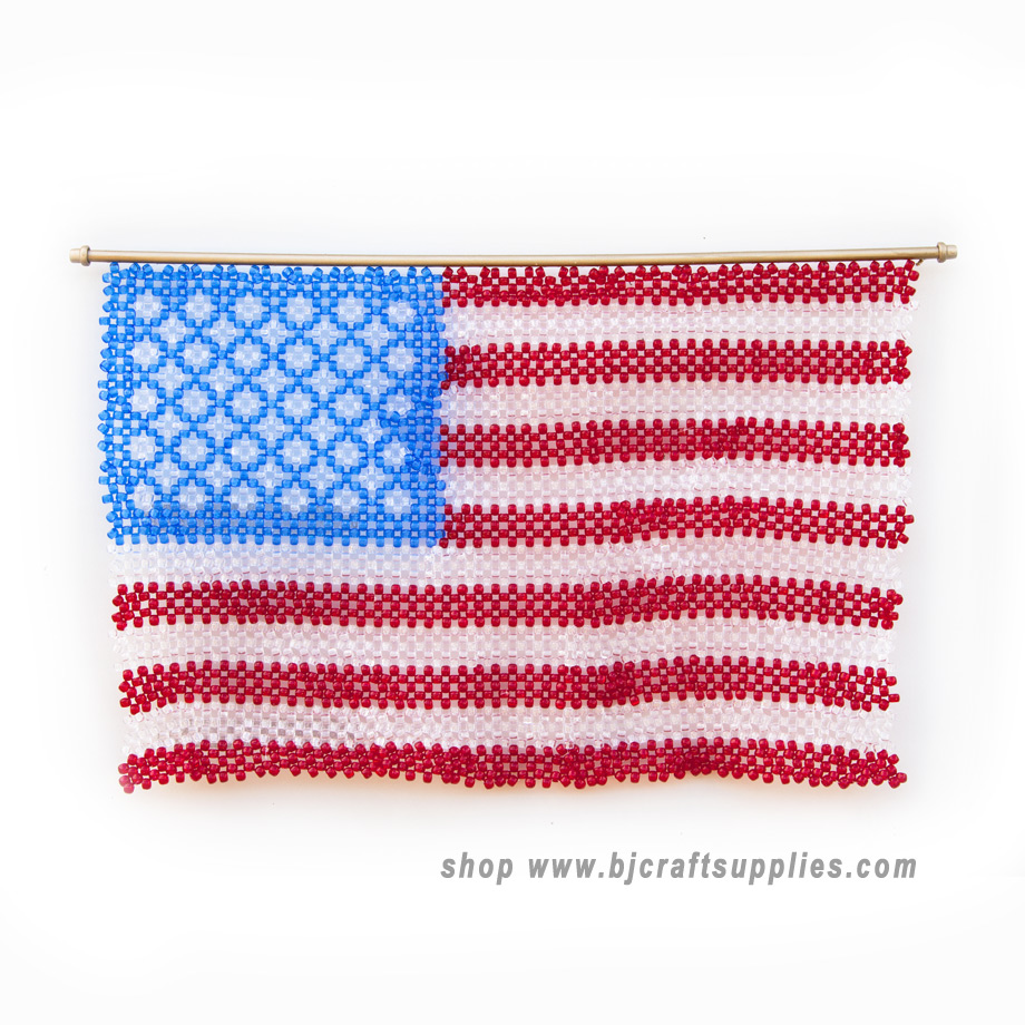 Beading Patterns - Beaded Box Instructions - Beaded Flag