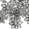 Leaf Bead Caps - Silver - Bell Cap -  Beadcap - Jewelry Findings