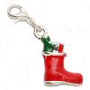 Lobster Clasp Charm - Christmas Stocking - Jewelry Charm