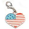 Lobster Clasp Charm - American Heart - Jewelry Charm