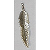 Metal Feather Charms - Silver - Feather Beads