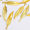 Metal Feather Charms - Feather Beads - Jewelry Charms