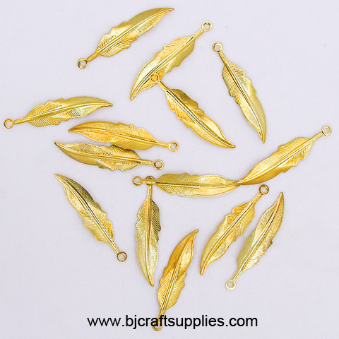 Feather Beads - Jewelry Charms