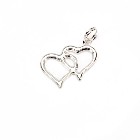 Heart Charm - Double Heart Charm