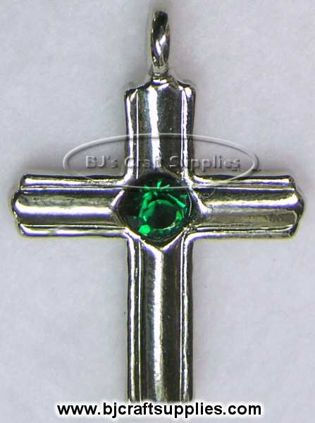 Birthstone Cross Charms