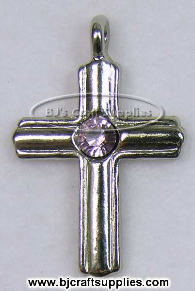 Birthstone Cross Charms