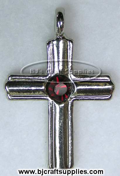 Birthstone Cross Charms