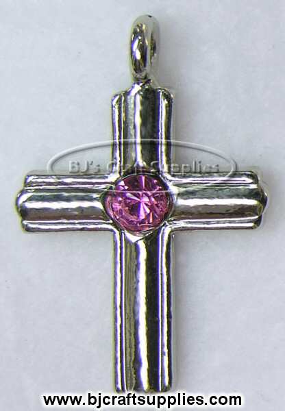 Birthstone Cross Charms