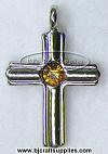 Birthstone Cross Pendants - Birthstone Cross Charms