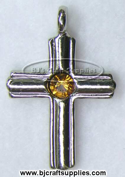 Birthstone Cross Charms