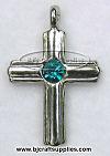 Birthstone Cross Pendants - Birthstone Cross Charms