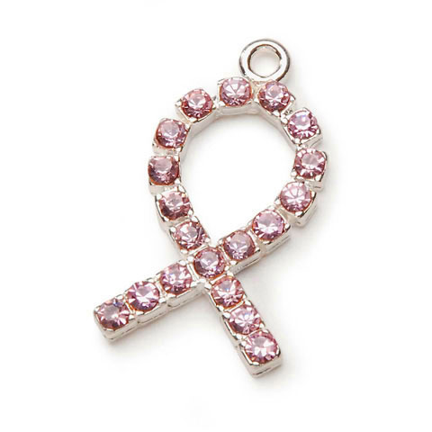 Breast Cancer Ribbon -- Rhinestone