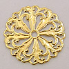 Aluminum Flat Round Filigree - Flat Filigree -- Round -- Gold