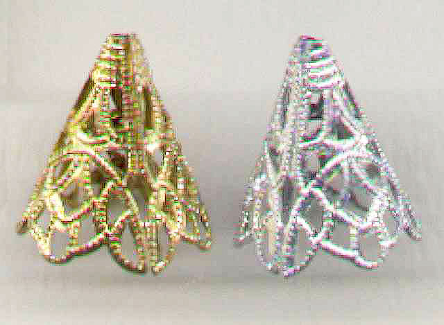 Bell Caps - Filigree Bell Caps