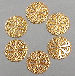 Flat Filigree -- Round -- Gold