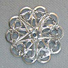 Aluminum Flat Round Filigree - Jewelry Making Supplies - Jewelry Making Supplies