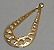 Aluminum Filigree Drop - Gold - 