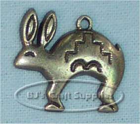 Pewter Colored Jewelry Charm - Jack Rabbit