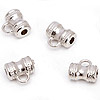 Metal Beads - Tube with Dangle Loop - Silvertone - Metal Beads - 