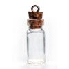 Glass Bottle Pendant Charms with Cork Stopper - Glass Bottle Charm