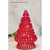 Beaded Safety Pin Christmas Tree Kit - Red Tree / Gold Pins - Beaded Christmas Tree Kit - Beaded Christmas Tree