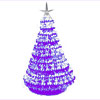 Beaded Safety Pin Christmas Tree Kit - Purple Tree / Gold Pins - Christmas Tree Kit