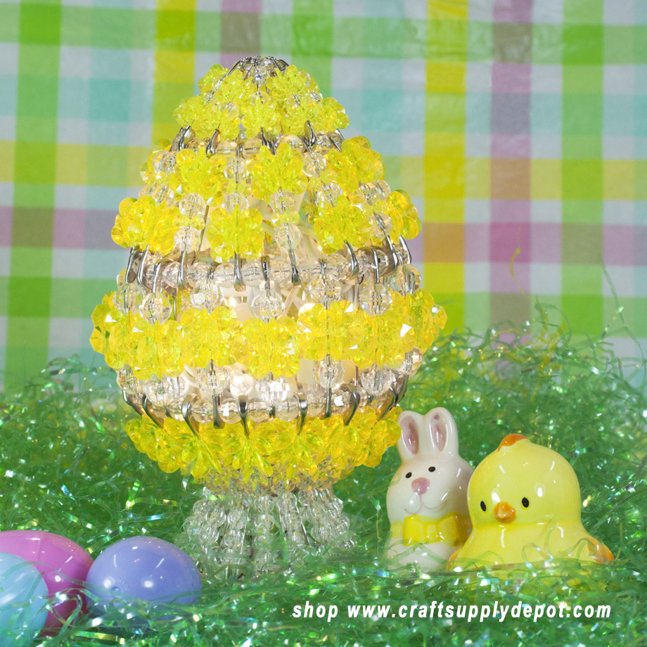 Beading Kit - Craft Kit - Beaded Egg - Easter Egg Decorations