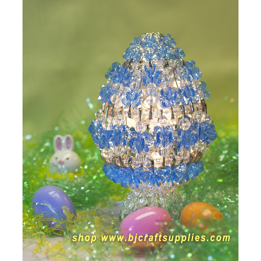 Beading Kit - Craft Kit - Beaded Egg - Easter Egg Decorations