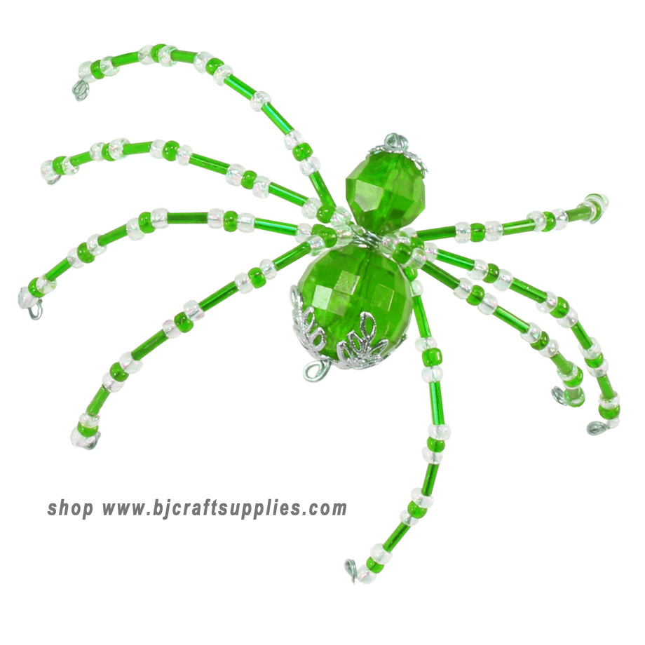 Christmas Spider Ornament Kit - Christmas Spider to Make - Green Christmas Spider
