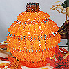 Beaded Pumpkin Kit - PATTERN ONLY - Beading Patterns - Craft Patterns - Holiday Craft Patterns - Beaded Craft Pattern - Fall Decorating