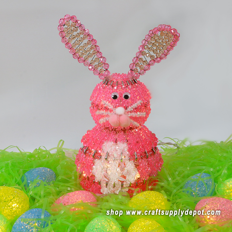 Beaded Safety Pin Bunny