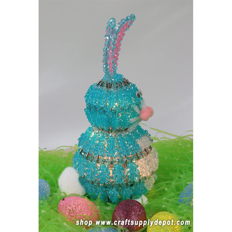 Beaded Safety Pin Bunny