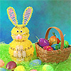 Beaded Easter Bunny Kit - Lighted Easter Bunny Decoration - Aqua Bunny - Beaded Safety Pin Bunny