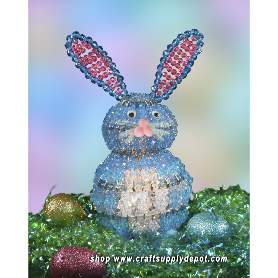 Beaded Safety Pin Bunny - Bunny Crafts - DIY Easter Crafts