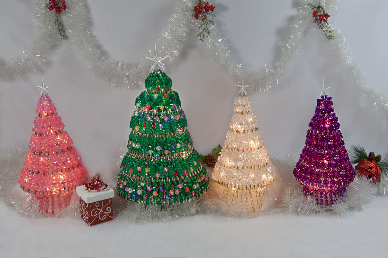 Beaded Christmas Tree Kits - Beaded Safety Pin Christmas Tree