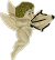 Ceramic Flat Back Angels with Bow and Arrow - Flatback Angel