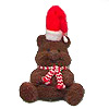 Flocked Christmas Bears - Flat Back Bears - Mini Christmas Bears - Flocked Bears