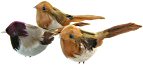Feathered Chickadees - Assorted - Feathered Chickadee - Miniature Birds - Artificial Birds - Chickadees