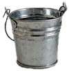 Mini Bucket - Silver Galvanized Tin Look - Rusty Tin Bucket