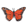 Butterfly for Crafts - Feather Butterflies - Orange - Decorative Butterflies - Artificial Butterflies - Butterflies for Crafts - Fake Butterfiles