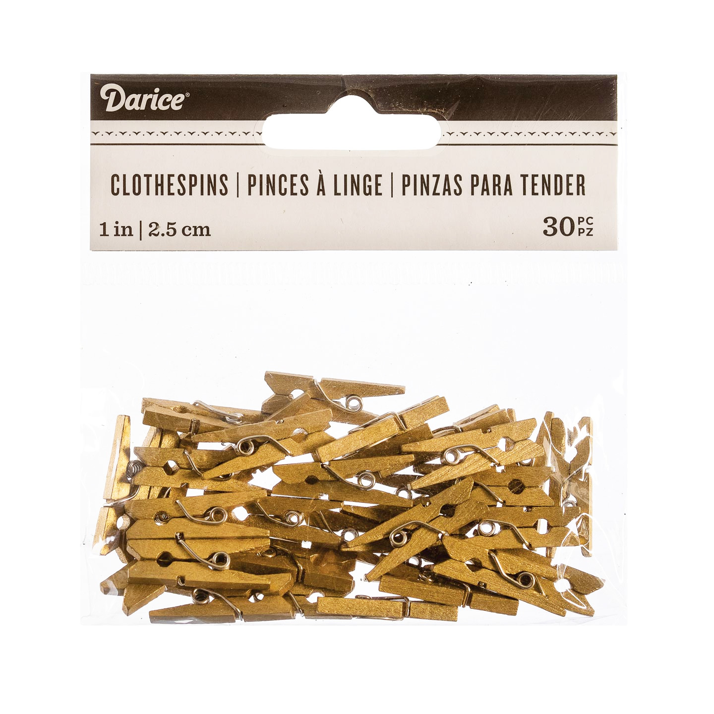 Gold Colored Clothes Pins - Mini Wood Clothespins - Gold Clothes Pins