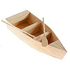 Wooden Rowboat with Oars - Miniature Wooden Boat