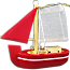 Painted Mini Wooden SailBoats - Wooden Sail Boat - Mini Sailboat - Miniature Boats