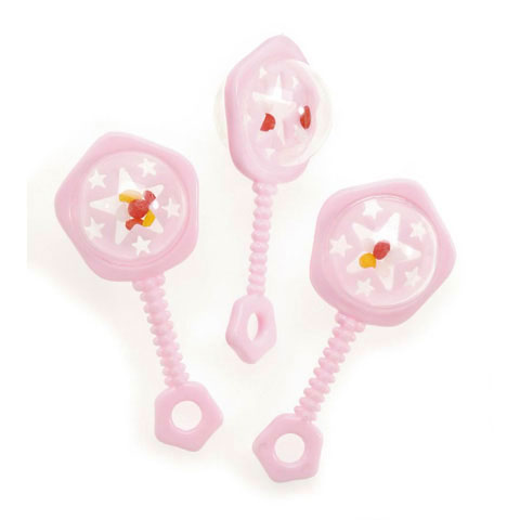 Pink Baby Rattle - Baby Shower Decoration