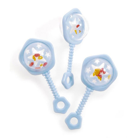 Baby Rattle Decoration Blue - Baby Shower Decoration