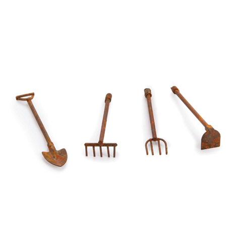 Miniature Garden Tools - Mini Garden Tools - Mini Shovel - Mini Spade - Miniature Pitch Fork