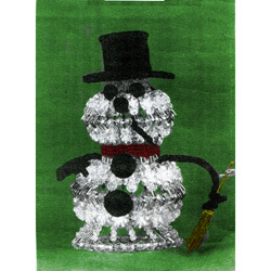 Free Christmas Project Pattern - Beaded Lighted Snowman