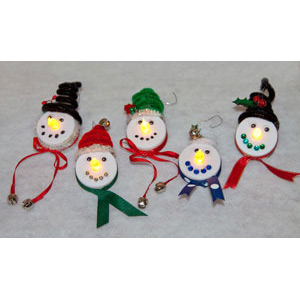 Free Holiday Craft Instructions - Fun Tea Light Snowman Decorating Ideas