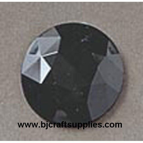 Smooth Top Faceted Rhinestones - Round Acrylic Rhinestones - Smooth Top Faceted Flat Back Rhinestones